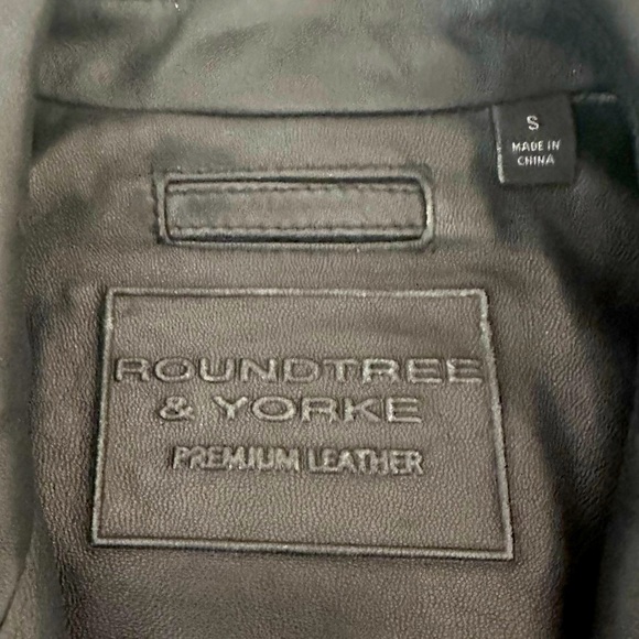 Men’s Genuine Leather Jacket Lambskin Roundtree Yorke Size S - Picture 8 of 12